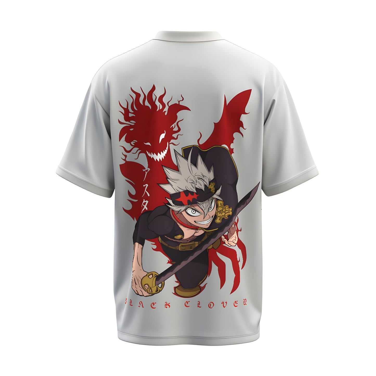 Black Clover - Asta and Liebe - Red Tone | Unisex Oversized T-shirt