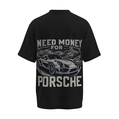 Back view of the premium oversized black Need Money For Porsche t-shirt from Kashiba U with car design inspired by the Porsche printed at the back of the t-shirt. Shop trendy car t-shirt from the website of Kashiba U online. Buy Now!
Tag - Hustler